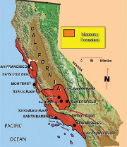 Monterey Shale map